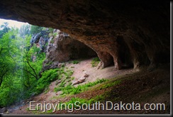 image small water fall at wild cat caves in Spearfish Canyon