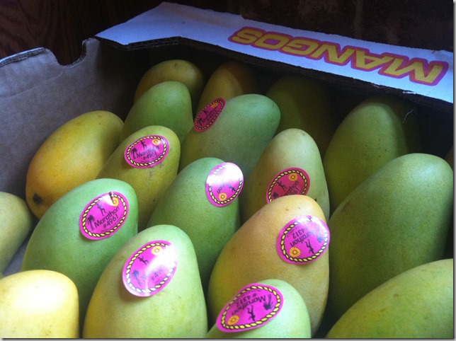 mangos I added to my bountiful basket I picked up in Letcher SD