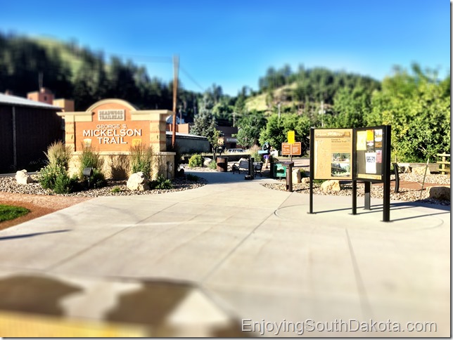 The Start of the Mickelson Trail the trailhead in Deadwood