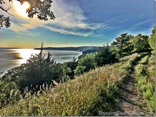 Hiking near Yankton SD on the Chalk Bluffs Trail